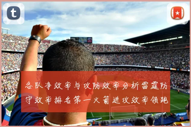 各队净效率与攻防效率分析雷霆防守效率排名第一火箭进攻效率领跑联盟